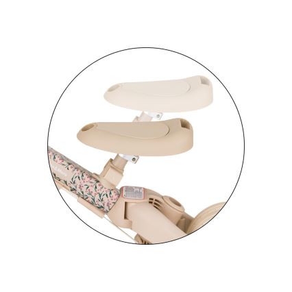 PETITE&MARS - Vaikiškas triratukas 5in1 TURBO LIMITED Rožinė pieva