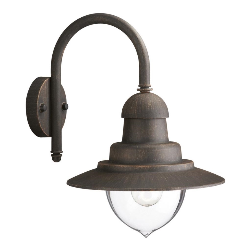 Philips 01652/06/PN - Sieninis lauko šviestuvas RAINDROP 1xE27/53W/230V IP44