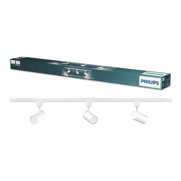 Philips - 1 m EASYLINK bėgių sistemos taškinis šviestuvas, 3x GU10 (7W/230V), baltas