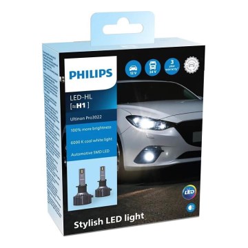 Philips 11258U3022X2 - KOMPLEKTAS 2xLED Automobilio lemputė Ultinon Pro3022 H1 P14,5s/20W/12/24V 6000K