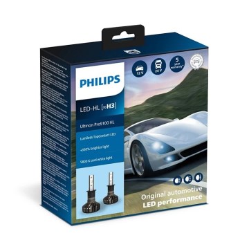 Philips 11336U91X2 - KOMPLEKTAS 2x LED Automobilio lemputė Ultinon Pro9100 H3 PK22s/13,2W/12/24V 5800K