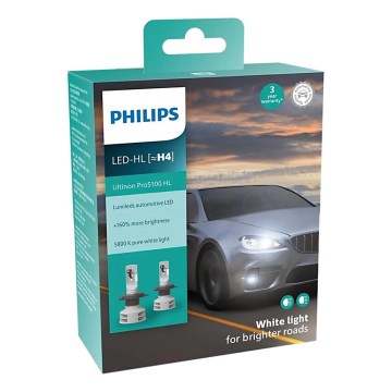 Philips 11342U51X2 - KOMPLEKTAS 2x LED Automobilio lemputė Ultinon Pro5100 H4 P43t-38/12W/12/24V 5800K