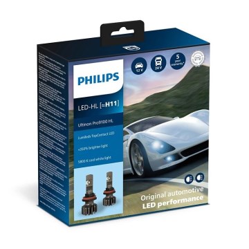Philips 11362U91X2 - KOMPLEKTAS 2x LED Automobilio lemputė Ultinon 9100 H11 PGJ19-2/13,2W/12/24V 5800K