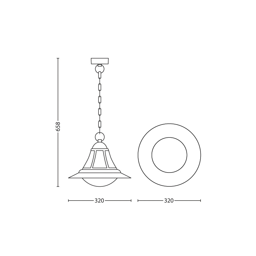 Philips 15216/42/16 - Lauko sietynas MYGARDEN PROVENCE 1xE27/23W/230V