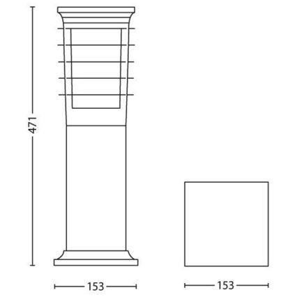 Philips 15282/54/PN - LED Lauko šviestuvas MYGARDEN PATIO 1xE27/60W/230V IP44