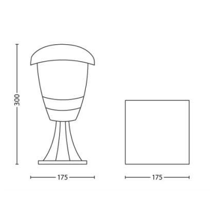 Philips - Sodo šviestuvas 1xE27/60W/230V IP44