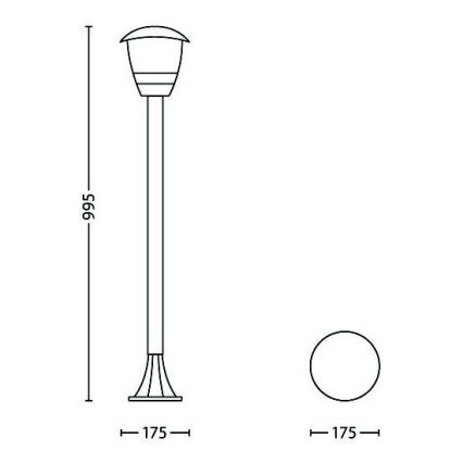 Philips - Lauko šviestuvas 1xE27/60W/230V IP44