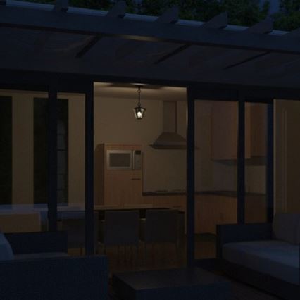 Philips - Pakabinamas lauko sietynas 1xE27/60W/230V juoda IP44