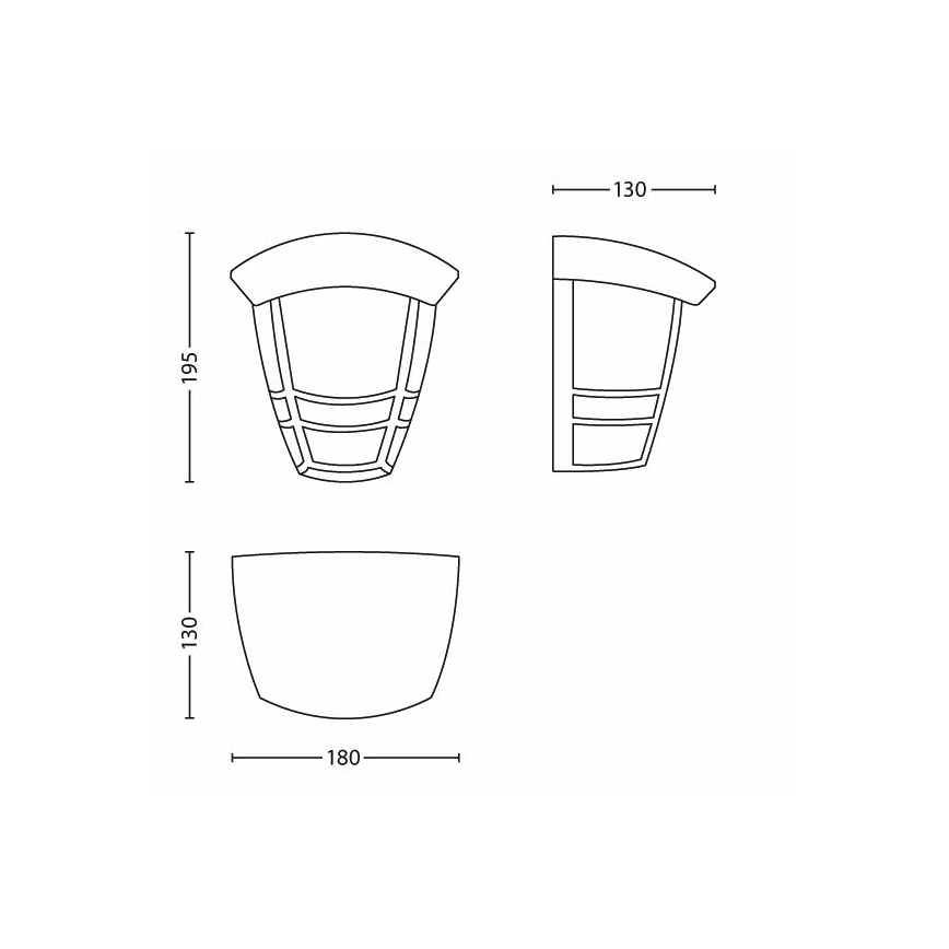 Philips - Sieninis lauko šviestuvas 1xE27/60W/230V