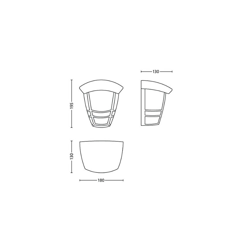 Philips - Lauko sieninis šviestuvas E27/60W/230V IP44