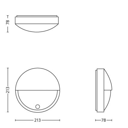 Philips - LED lauko šviestuvas su jutikliu LED/6W IP44