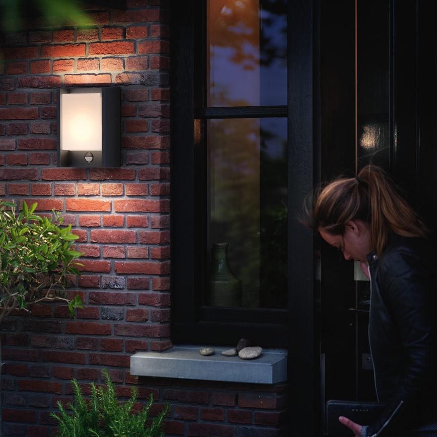 Philips - LED Lauko sieninis šviestuvas su jutikliu LED/6W 2700K IP44