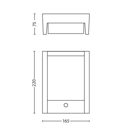 Philips - LED Lauko sieninis šviestuvas su jutikliu LED/6W 2700K IP44