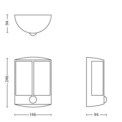 Philips - LED lauko šviestuvas su jutikliu LED/6W IP44