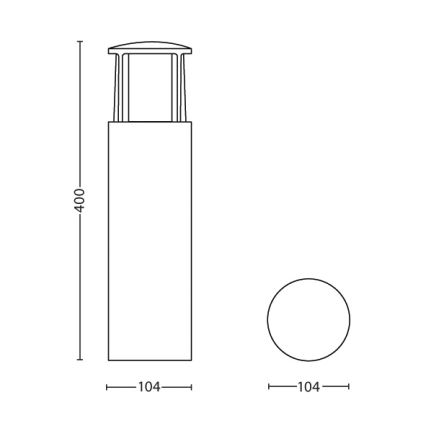 Philips - LED lauko šviestuvas 1xLED/6W/230V IP44