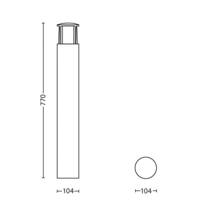 Philips - LED lauko lempa 1xLED/6W/230V IP44