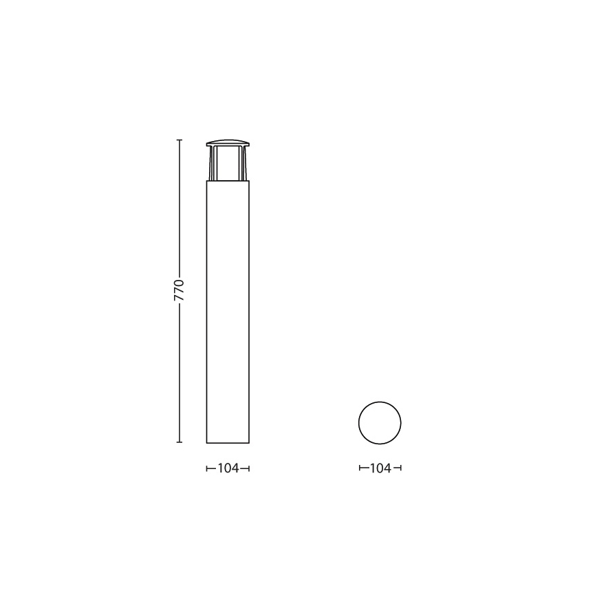 Philips - LED lauko lempa 1xLED/6W/230V IP44