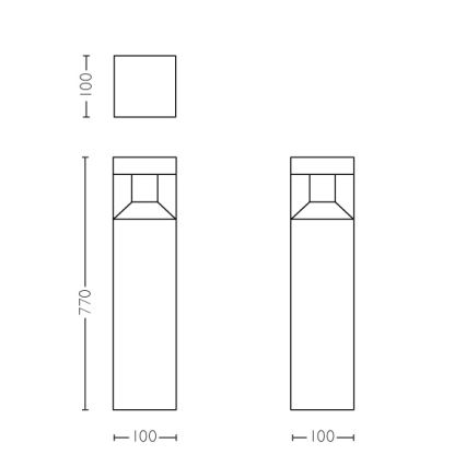 Philips - LED Lauko apšvietimo stulpas LED/8W IP44