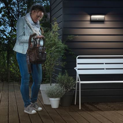 Philips - LED Lauko sieninis šviestuvas su jutikliu 2xLED/4,5W/230V 2700K IP44