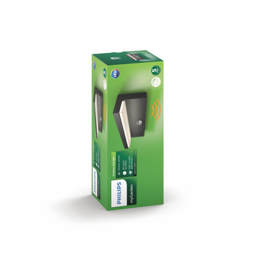 Philips - LED Lauko sieninis šviestuvas su jutikliu 2xLED/4,5W/230V 4000K IP44