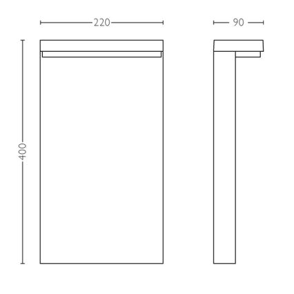 Philips - LED lauko šviestuvas 2xLED/4,5W/230V IP44