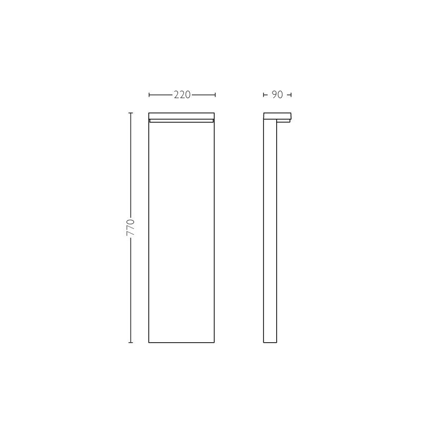 Philips - LED lauko lempa 2xLED/4,5W/230V 2700K IP44