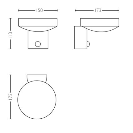 Philips 16491/47/P0 - LED Sieninis lauko šviestuvas su jutikliu MYGARDEN COCKATOO 1xLED/8W/230V IP44