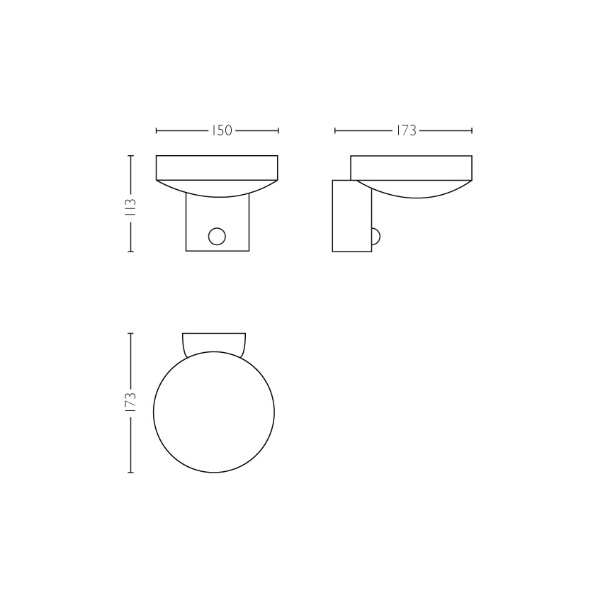 Philips 16491/47/P0 - LED Sieninis lauko šviestuvas su jutikliu MYGARDEN COCKATOO 1xLED/8W/230V IP44