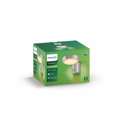 Philips 16491/47/P0 - LED Sieninis lauko šviestuvas su jutikliu MYGARDEN COCKATOO 1xLED/8W/230V IP44