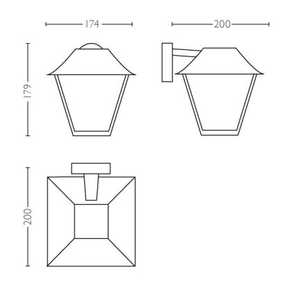 Philips - Lauko sieninis šviestuvas E27/60W/230V IP44