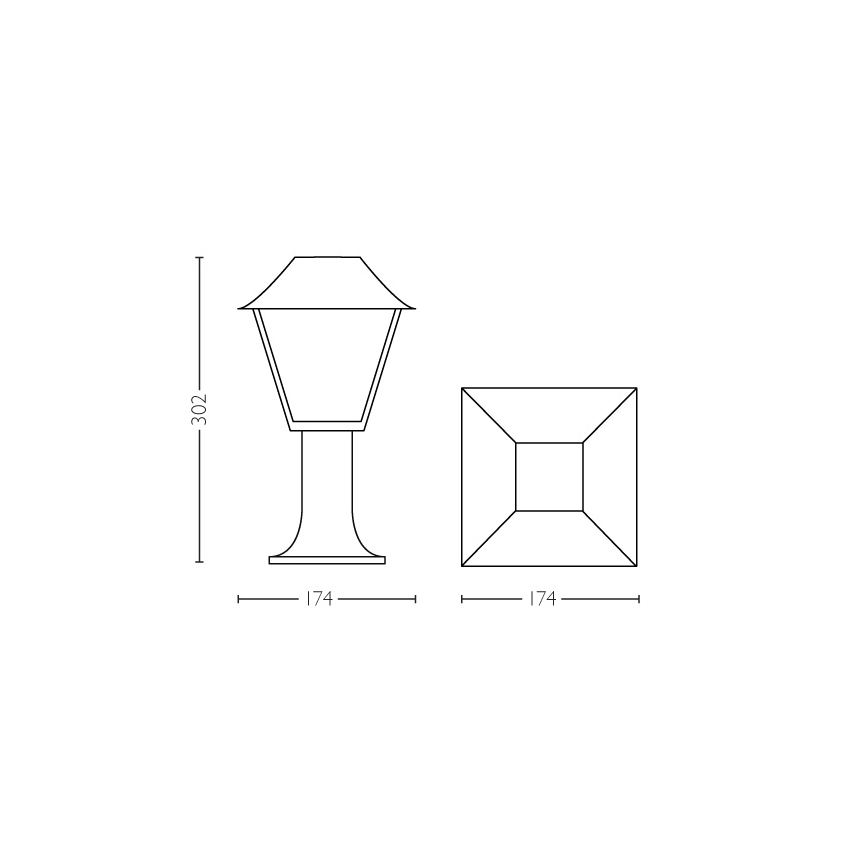 Philips - Lauko lempa 1xE27/60W/230V IP44