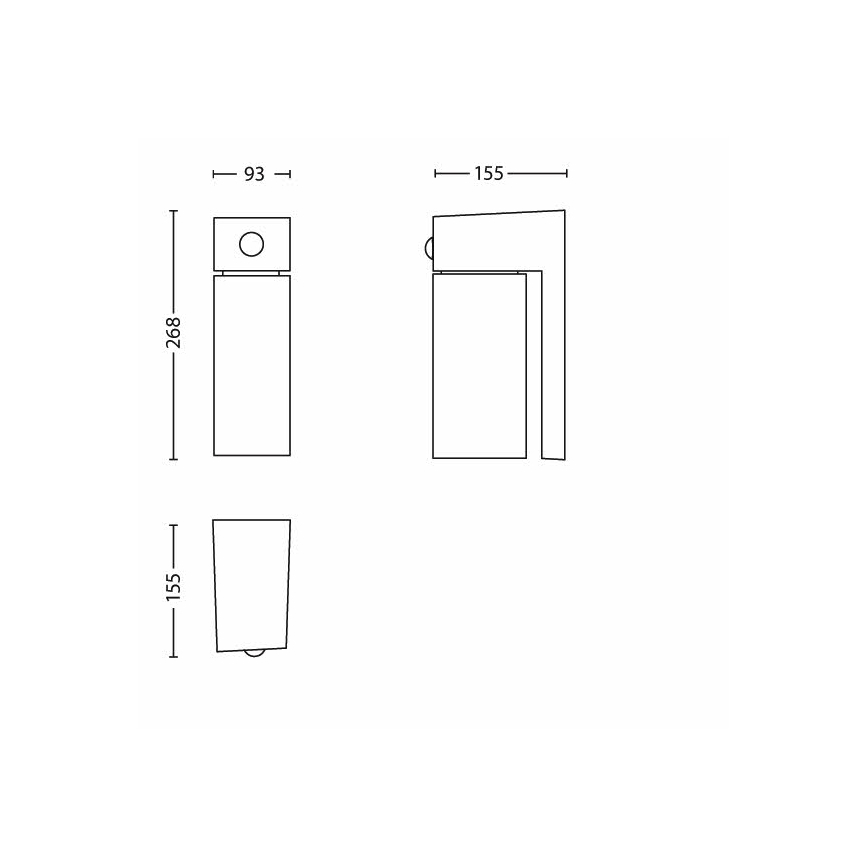 Philips - Lauko šviestuvas su jutikliu 1xE27/23W/230V IP44