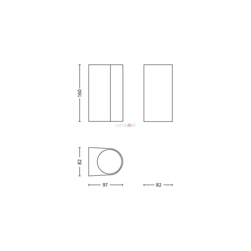 Philips 17102/86/16 - Sieninis lauko šviestuvas MYGARDEN NIGHTINGALE 2xGU10/35W