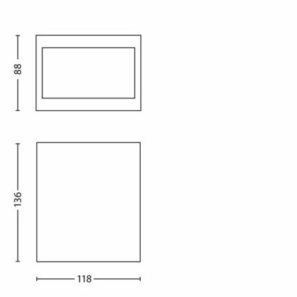 Philips 17209/47/16 - Sieninis lauko šviestuvas FLAGSTONE 3xLED/1W/230V