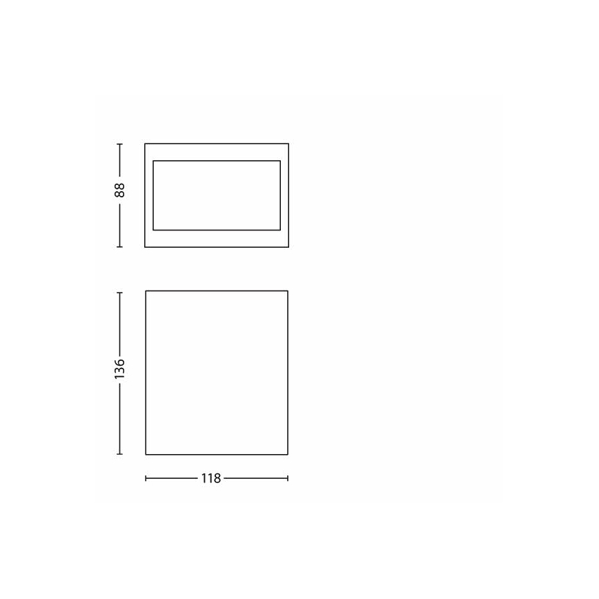 Philips 17209/47/16 - Sieninis lauko šviestuvas FLAGSTONE 3xLED/1W/230V