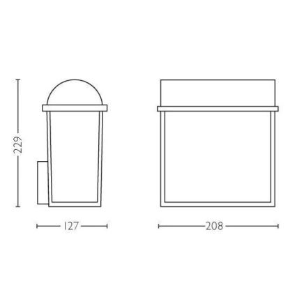 Philips - Lauko sieninis šviestuvas 2xE27/42W/230V IP44