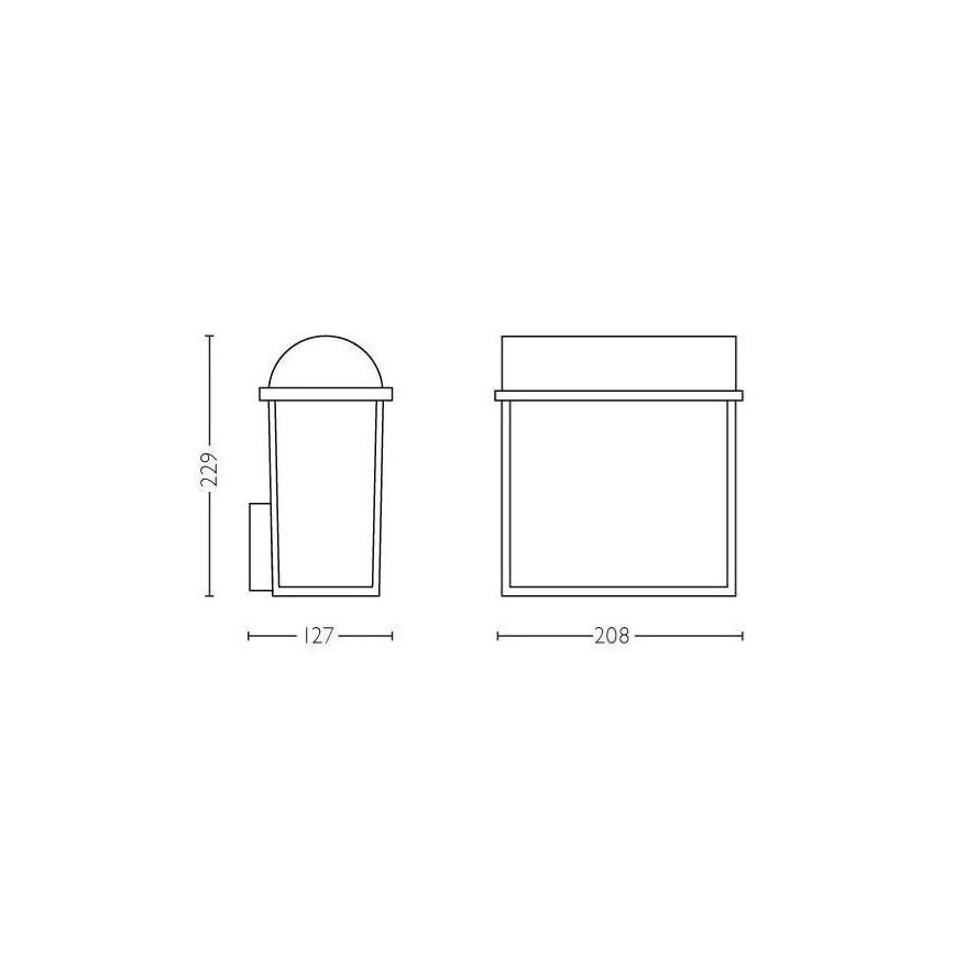 Philips - Lauko sieninis šviestuvas 2xE27/42W/230V IP44