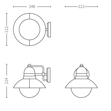 Philips - Lauko šviestuvas 1xE27/60W/230V