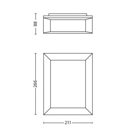 Philips - Sieninis lauko šviestuvas 1xLED/6W/230V IP44
