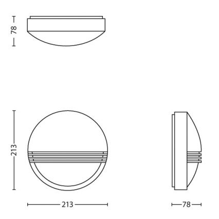 Philips - LED Sieninis lauko šviestuvas 1xLED/6W/230V IP44