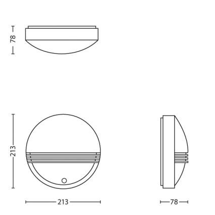 Philips - LED Lauko sieninis šviestuvas su jutikliu 1xLED/6W/230V IP44