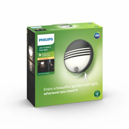 Philips - LED Lauko sieninis šviestuvas su jutikliu 1xLED/6W/230V IP44