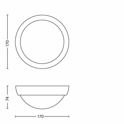 Philips - LED lauko šviestuvas 1xLED/3,5W IP44