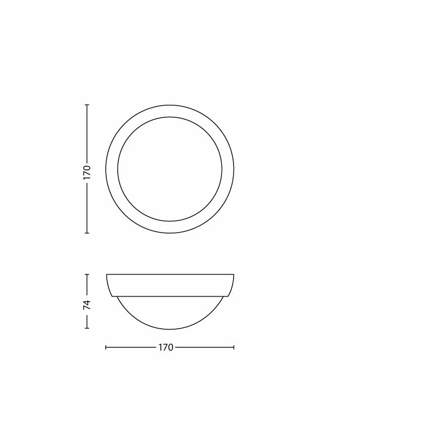 Philips - LED lauko šviestuvas 1xLED/3,5W IP44