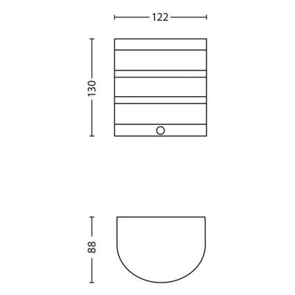 Philips - LED lauko sieninis šviestuvas su jutikliu 1xLED/3W IP44