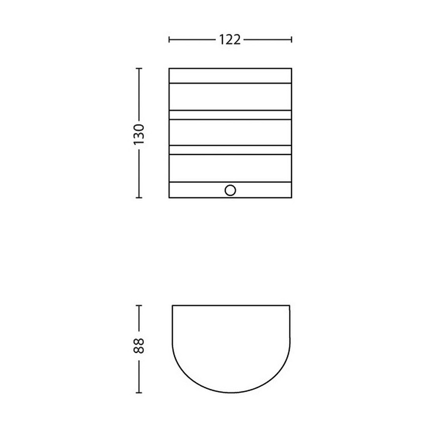Philips - LED lauko sieninis šviestuvas su davikliu LED/3W IP44