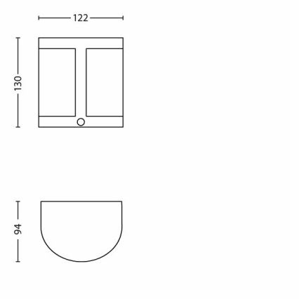 Philips - LED Lauko sieninis šviestuvas su judesio jutikliu 1xLED/3 5W