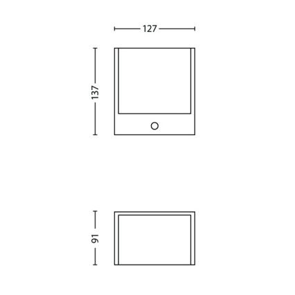 Philips - LED lauko šviestuvas su jutikliu 1xLED/3.5W