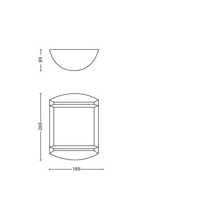 Philips - Sieninis lauko šviestuvas 1xLED/6W/230V IP44