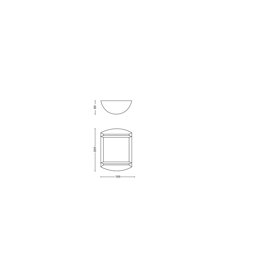 Philips - Sieninis lauko šviestuvas 1xLED/6W/230V IP44